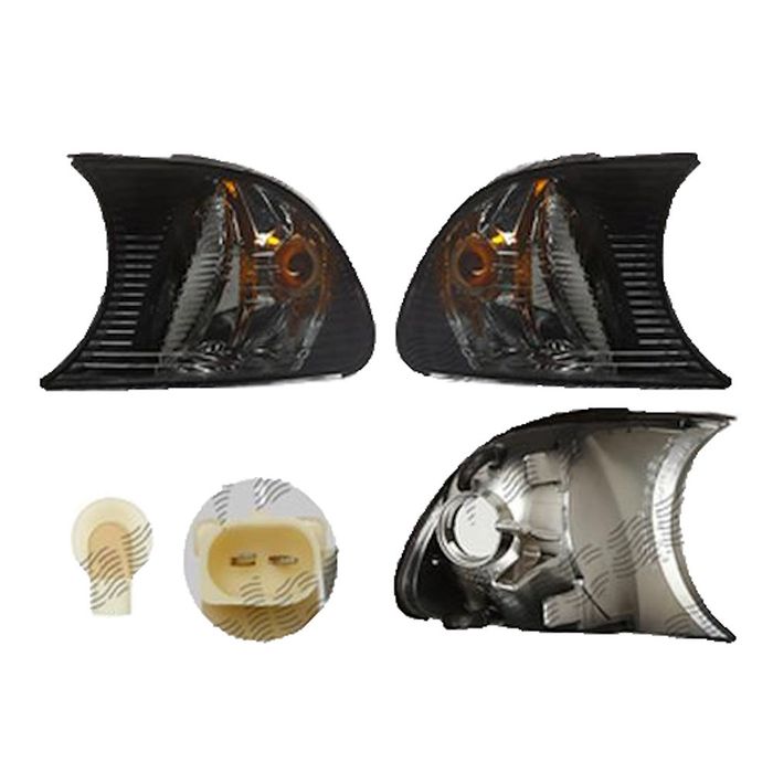 Lampa semnalizare fata BMW Seria 3 (E46), Coupe/Cabrio, 05.1999-09.2001, partea stanga+dreapta, fata, PY21W; fumuriu; cu soclu bec; Omologare: ECE