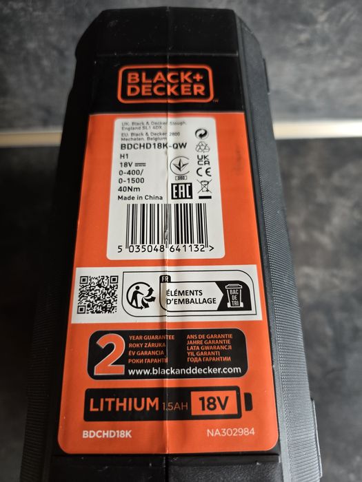 Винтоверт Black & Decker BDCHD18К