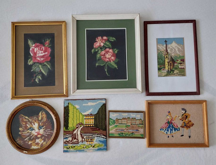 Lot 7 Tablouri vintage tip goblen