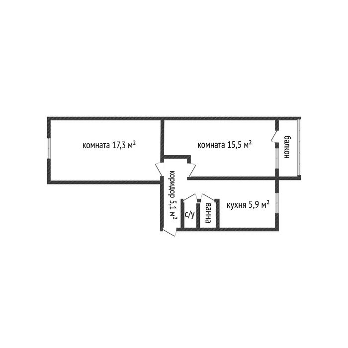 Продам 2 ком на КЖБИ