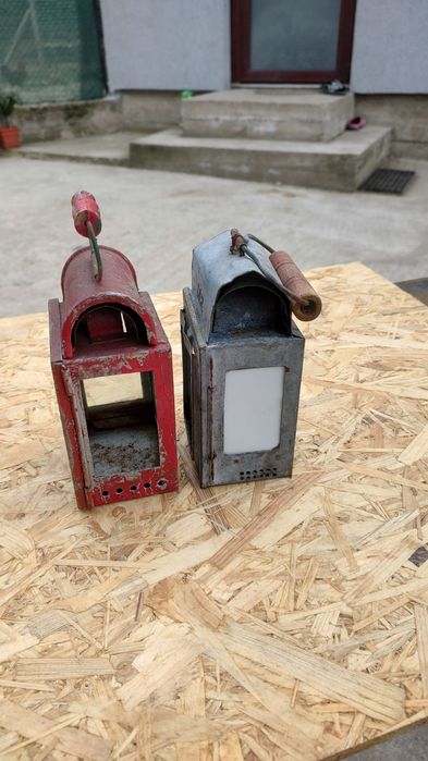 Lampa felinar antica de cale ferată