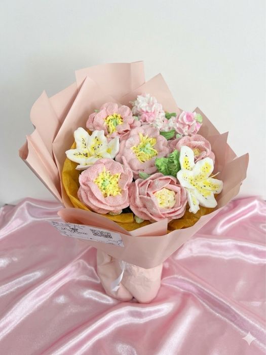 Цветы из зефира розы лилии пионы