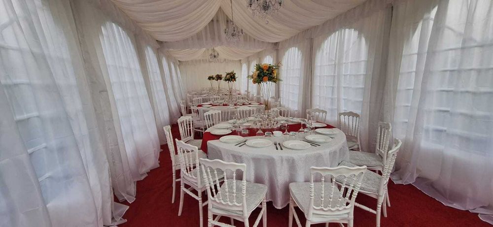 Corturi de inchiriat complete evenimente/mese/scaune/vesela