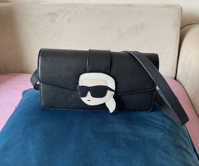 100% Оригинална Кожена чанта Karl Lagerfeld