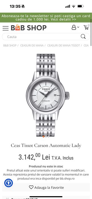 Tissot Carson Automatic Lady