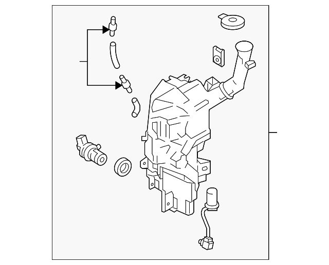 Rezervor spalator parbriz Mazda 3 (Bl), 07.2009-09.2013, Mazda 5 (Cr19), 05.2010-12.2018, fara pompa lichid parbriz, fara senzor nivel lichid (cu gaura senzor), Cu capac