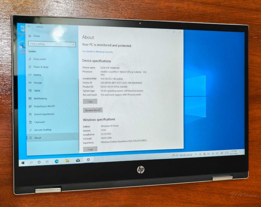 HP Pavilion x360 convertible i7 1065G7 16Gb 256Gb