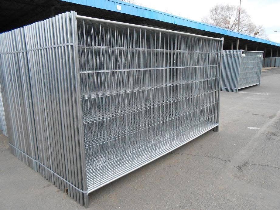 Gard mobil provizoriu imprejmuire santier, talpa beton, cleme