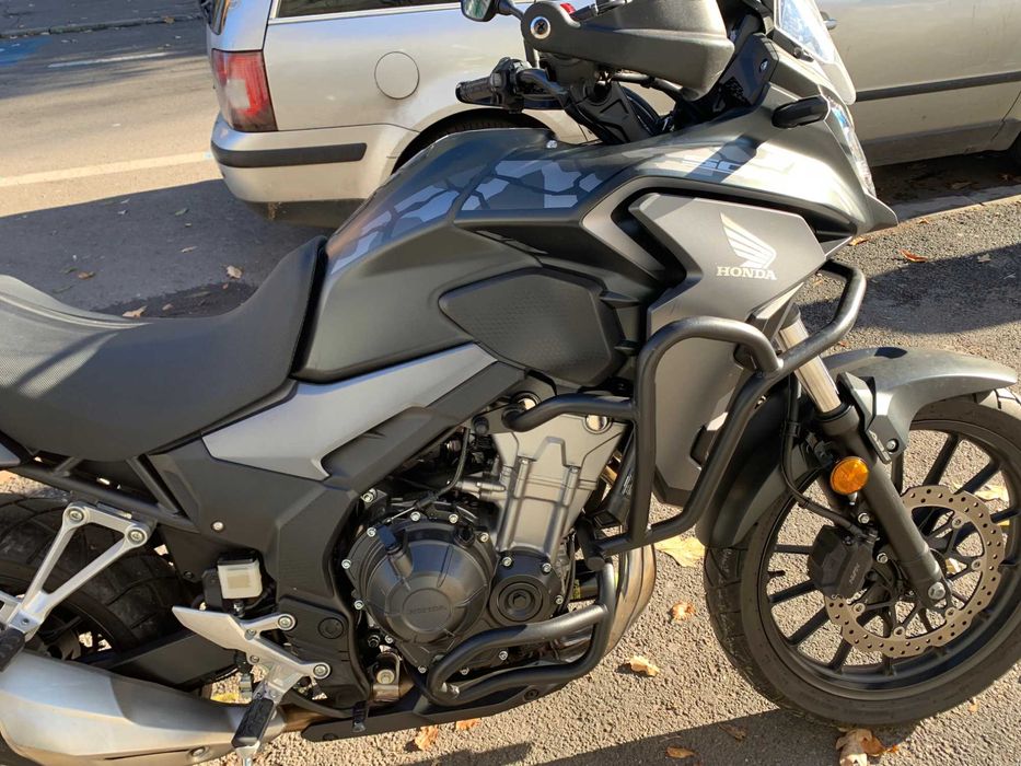 Vand Honda CB500X, rulata putin, topcase, crash guard