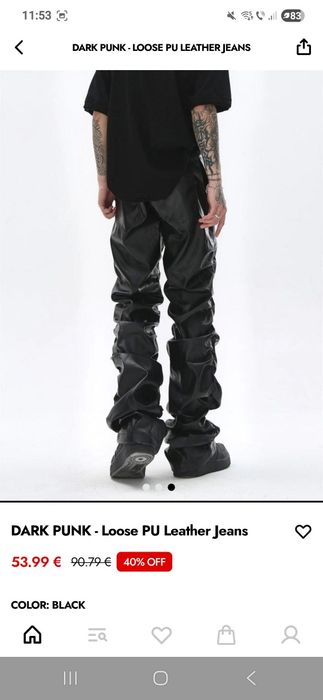 Pantaloni de piele teenwear