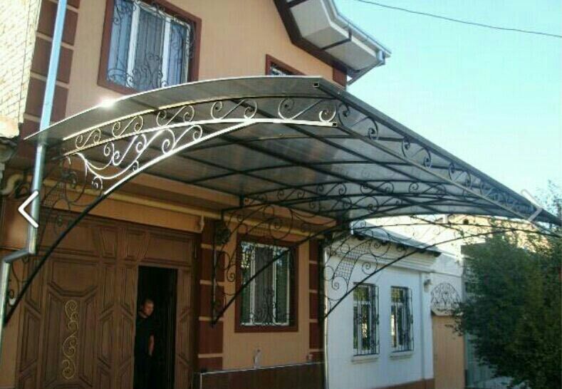 Элитные козырьки навесы Hi Tech naves из лексана под ключ.