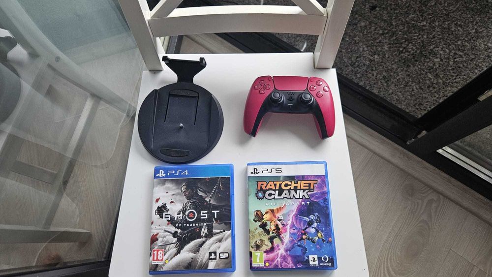 PS5 + 2 Jocuri | Ghost of Tsushima + Ratchet & Clank | Controller Original