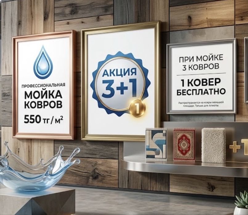 Мойка ковров 550 тенге