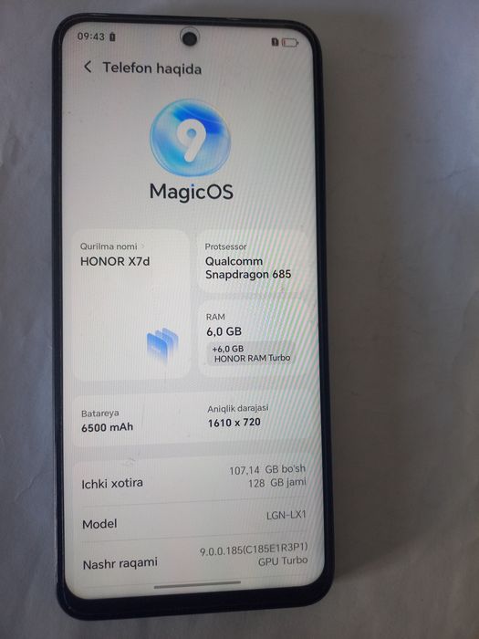 Honor X7d sotiladi