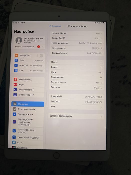 Ipad Pro 10.5 inch Grey