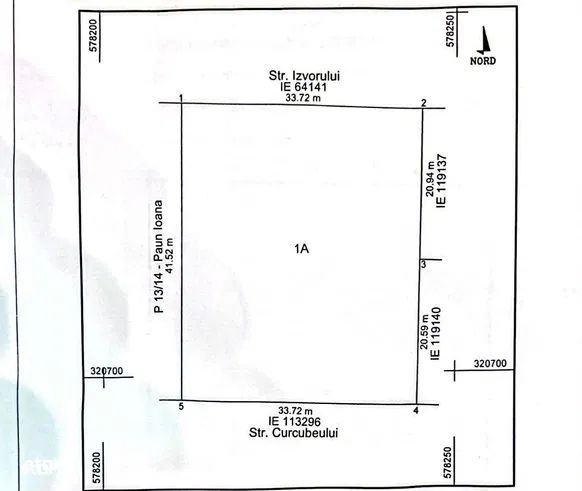 Vand teren intravilan zona f buna Str. Curcubeului