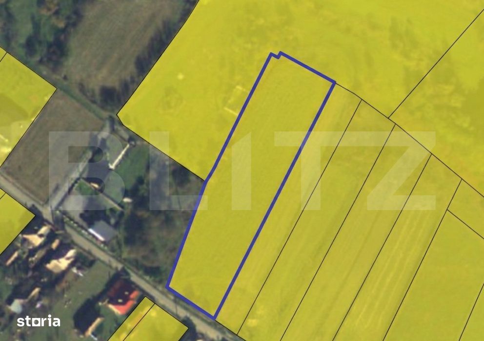 Investitie ! Teren intravilan, 4456 mp, front 30 m, Baisoara !