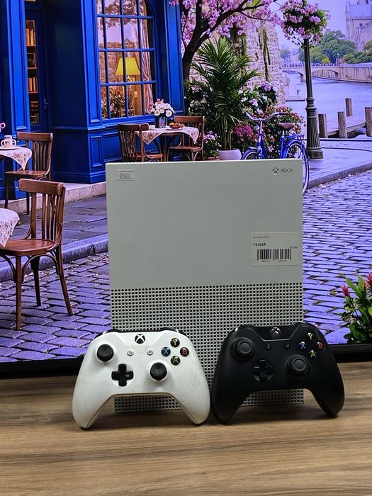 Xbox Series One S с двумя геймпадами 1Tb Kaspi Red/0-0-24