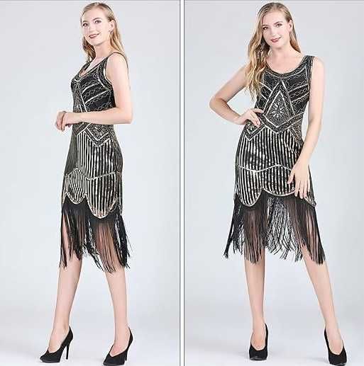 Дамски костюм в стил Гетсби, официална рокля