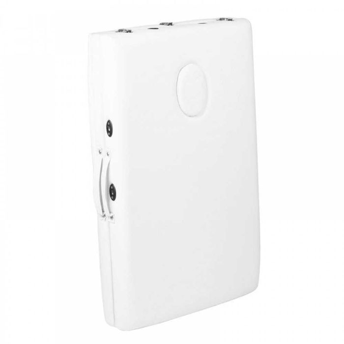 Преносима двусекторна кушетка Komfort 186х59х62/80см - бяла/черна/сива