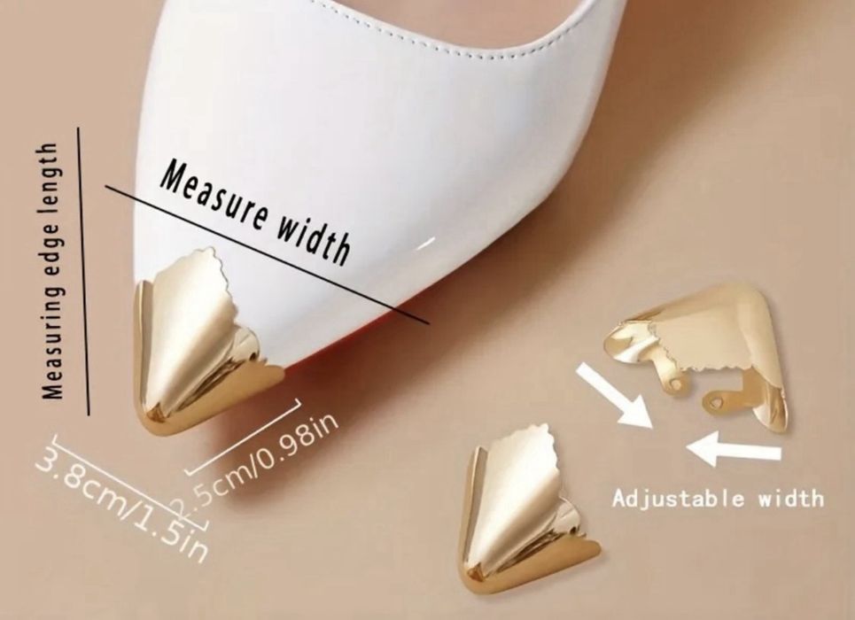 Varfuri metalice pentru pantofi aurii incaltaminte stiletto