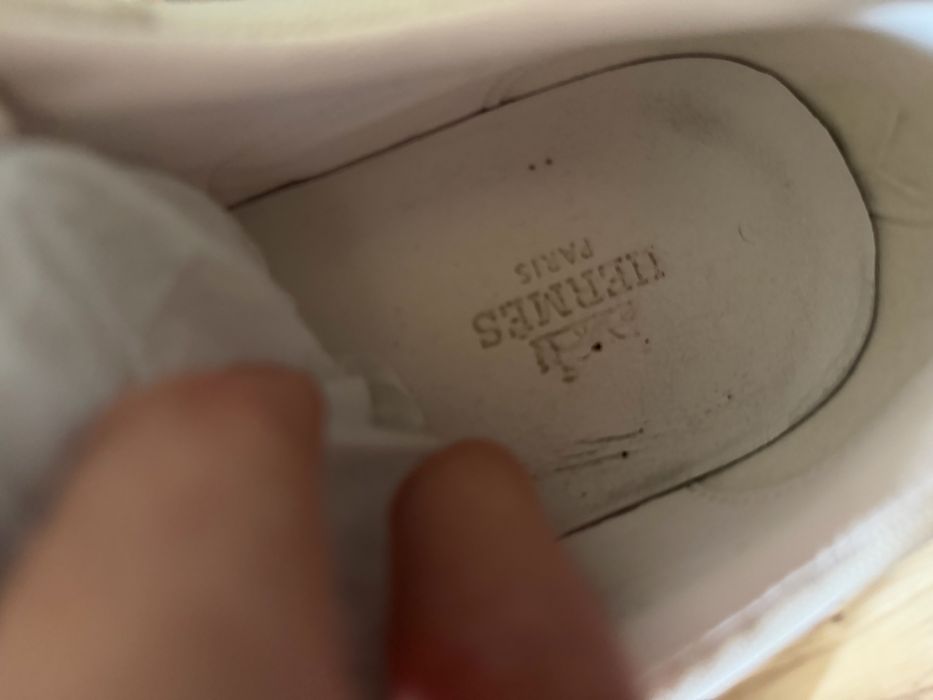HERMES Grey/White Bouncing Sneaker