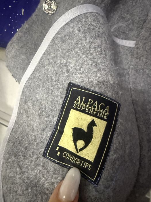 Palton alpaca blana naturala