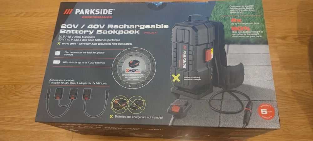 Parkside Performance Раница за Батерии  Powerbank Голям Капацитет