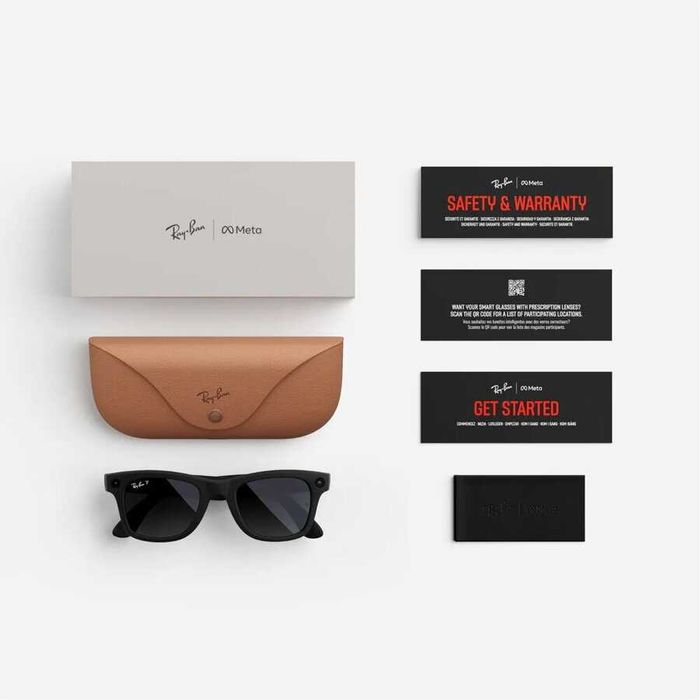 Смарт очила Ray-Ban Meta Wayfarer, GEN 2 - размер L, 32 GB памет, 12MP камера, матово черно - НОВО