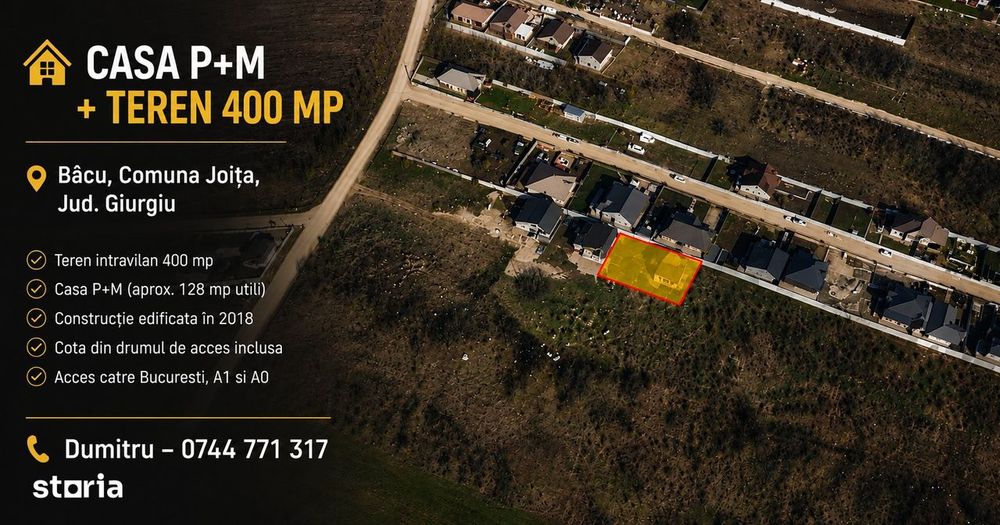 JOITA - BACU, Casa nefinalizata cu teren 400 mp