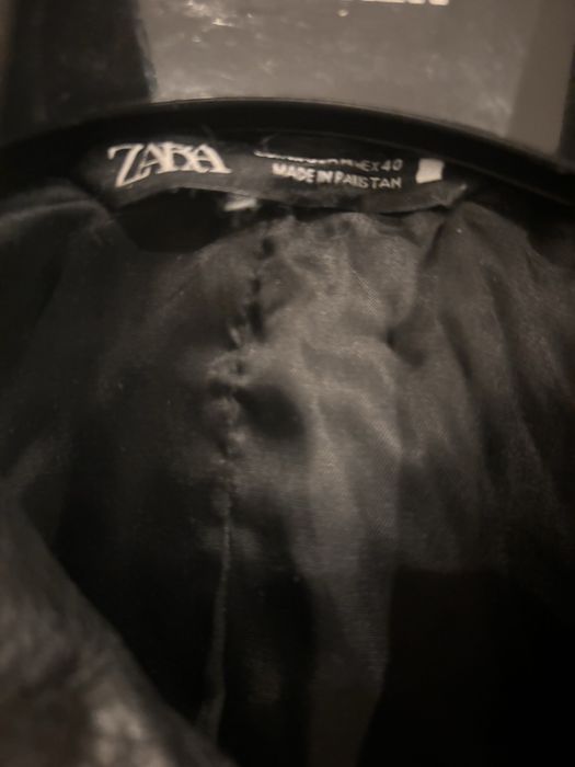 Яке от естествена кожа Zara