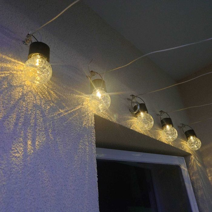 Соларни LED висящи лампи напукано стъкло