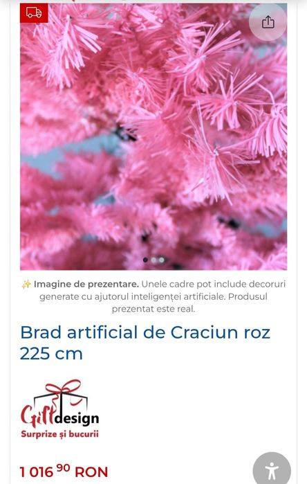 Ofer spre vânzare un brad ROZ