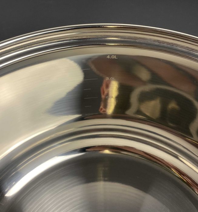 Vas inox 4.6 litri cu capac de sticla pentru gatit practic