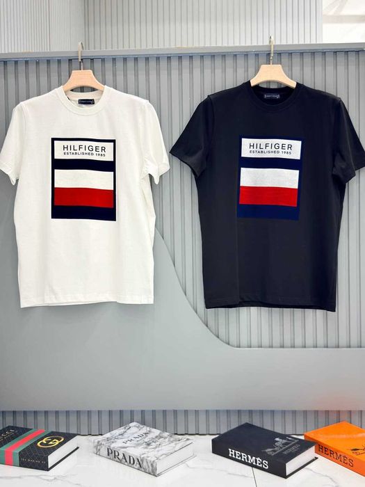 Тениска Tommy Hilfiger черна и бяла