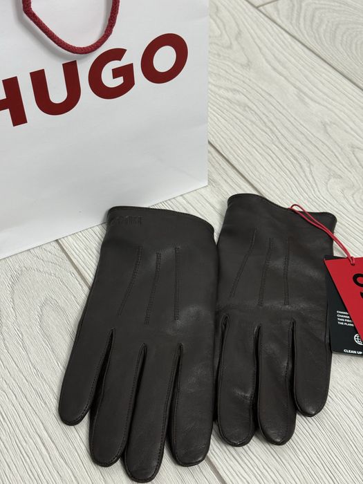 Кожаные перчатки HUGO