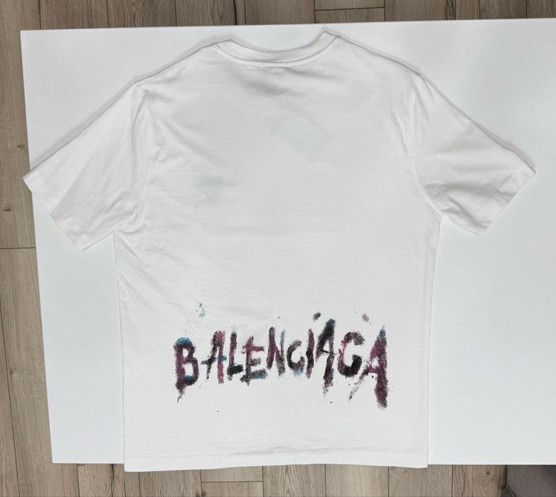 Tricou Balenciaga alb - logo discret frontal - nou cu etichetă