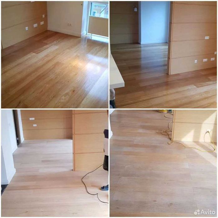 Установка плинтусов настил паркета ламината деревянных полов шлифовка
