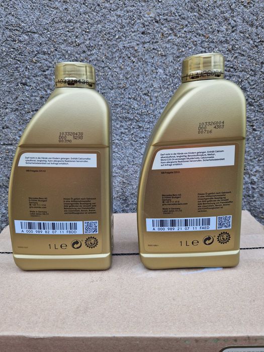 Масло Mercedes-5w-30, 5w-40 и масло за автоматична скоростна кутия