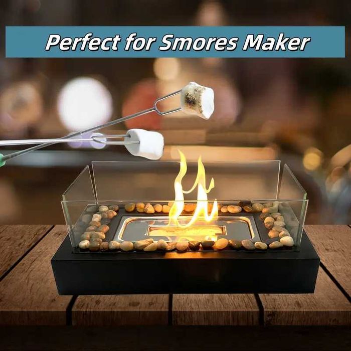 Преносима Биокамина от стомана 35 x 18 x 14 см,на биоетанол био Камина