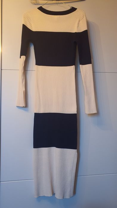 Rochie HM midi S Bleumarin și crem