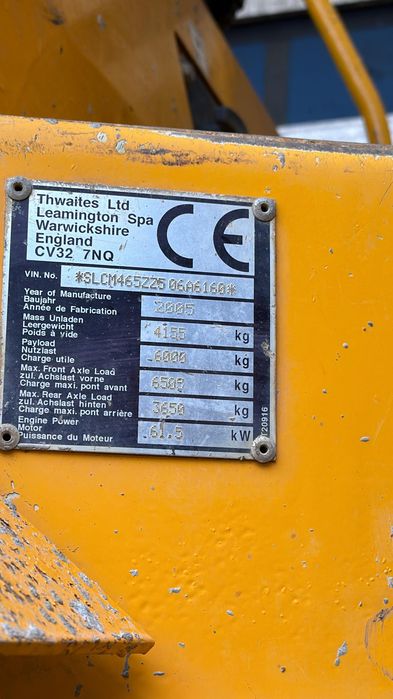 Dumper 6 tone Thwaites
