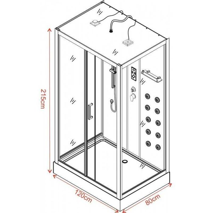 Хидромасажна душ кабина ВИЛИЯ 8536