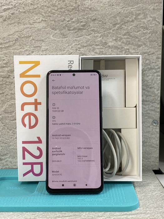 Redmi not 12R pro 12aperatifka 256 xotira