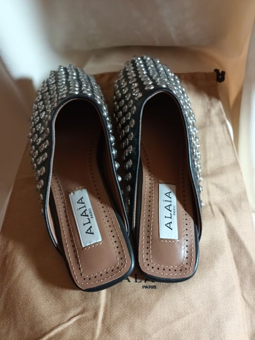 Alaïa чехли ест.кожа