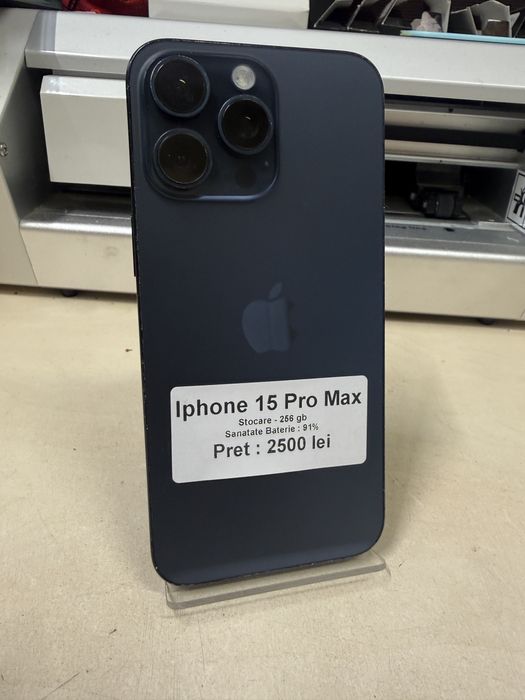 Iphone 15 pro max / 256 gb / 91% baterie / garantie