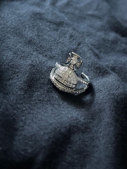 Inel Vivienne Westwood Orb Iced Out Adjustabil Vivi Ring