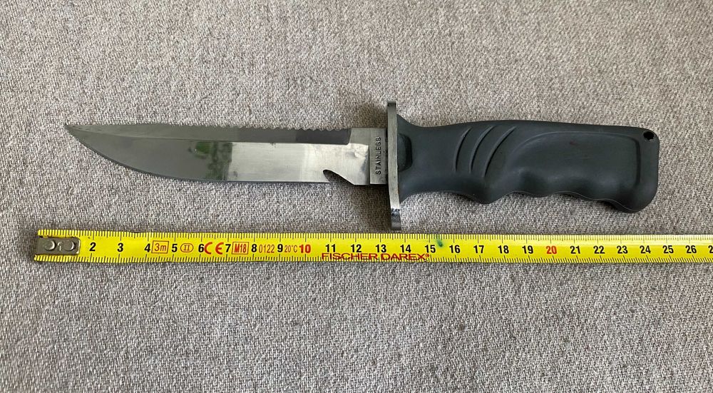 Cutit de scafandri IST Sports din otel inoxidabil original + toc cadou