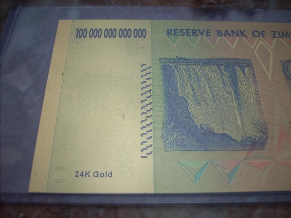 Банкнота Зимбабве - сто  трилиона долара