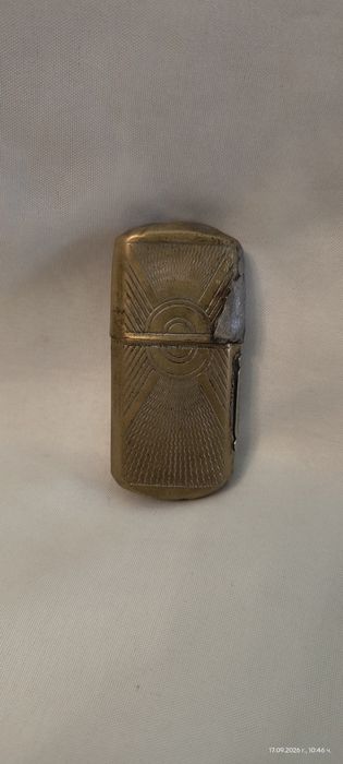 Антикварна френска Art Deco бензинова запалка с бандерол от 20-те години